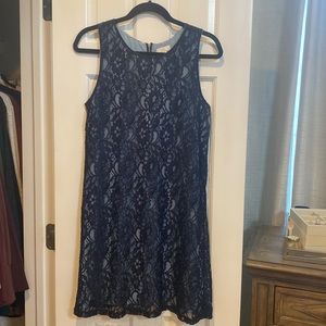 Blue lace dress